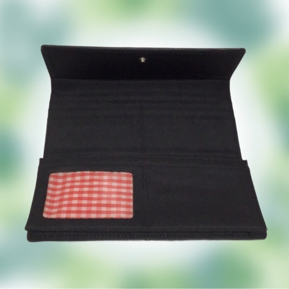 “I Love Lucy” Wallet, Black with Hearts, Flowers, and Gigham - Picture 5 of 7